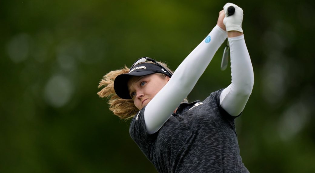 Brooke Henderson climbs Evian leaderboard after recordtying front nine