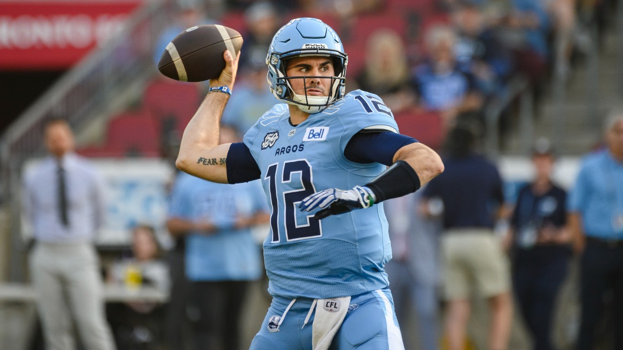 Quarterback Chad Kelly having fun playing football with Toronto Argonauts