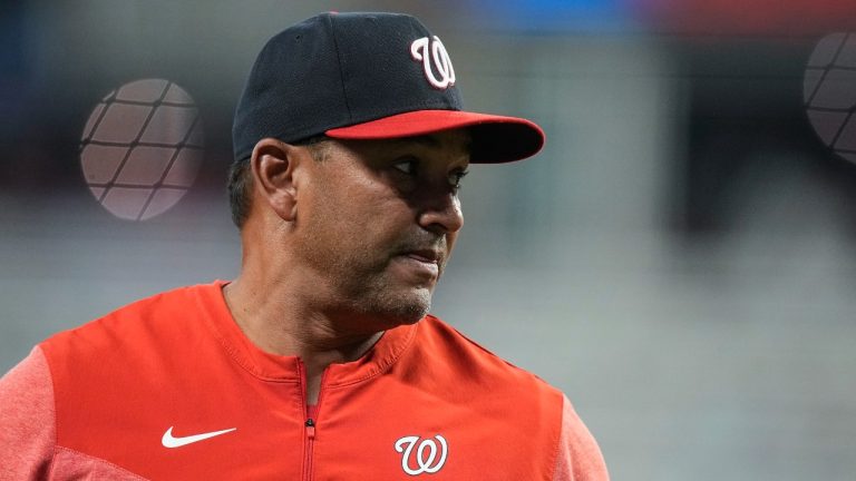 Washington Nationals prospect Daylen Lile has a lower back contusion after tumbling over the outfield wall during a spring training game. (Brynn Anderson/AP)