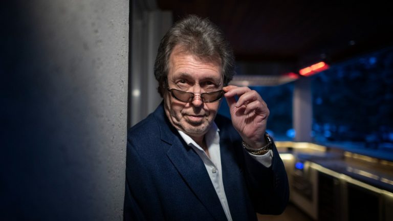 Bob McCown, is photographed at the backyard bar/barbeque area of his Toronto, Ont. home on Nov. 25, 2020.