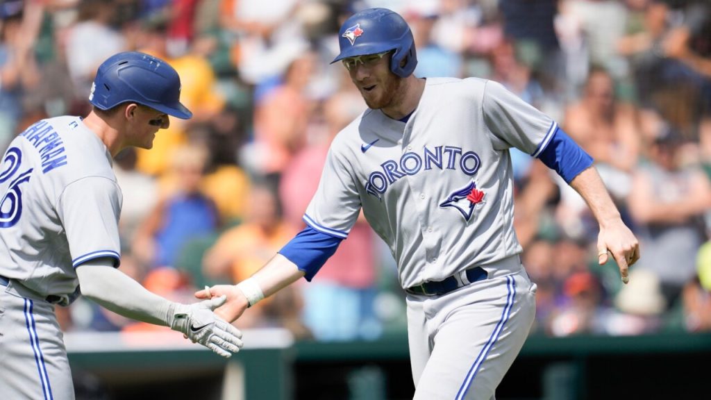 Quiet Blue Jays outfielder Daulton Varsho gets bat to make some