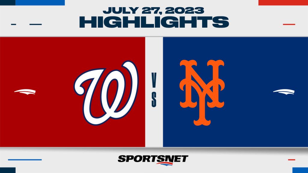 After a 97-minute rain delay, the Mets take the first one against the  Nationals!