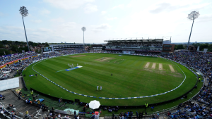 A general view of the Headingley cricket ground during the third test cricket match between England and India in Leeds, England, Wednesday, Aug. 25, 2021. English cricket club Yorkshire, whose home is Headingley, has been suspended from hosting international matches as punishment for its handling of a racism case. (AP/File)