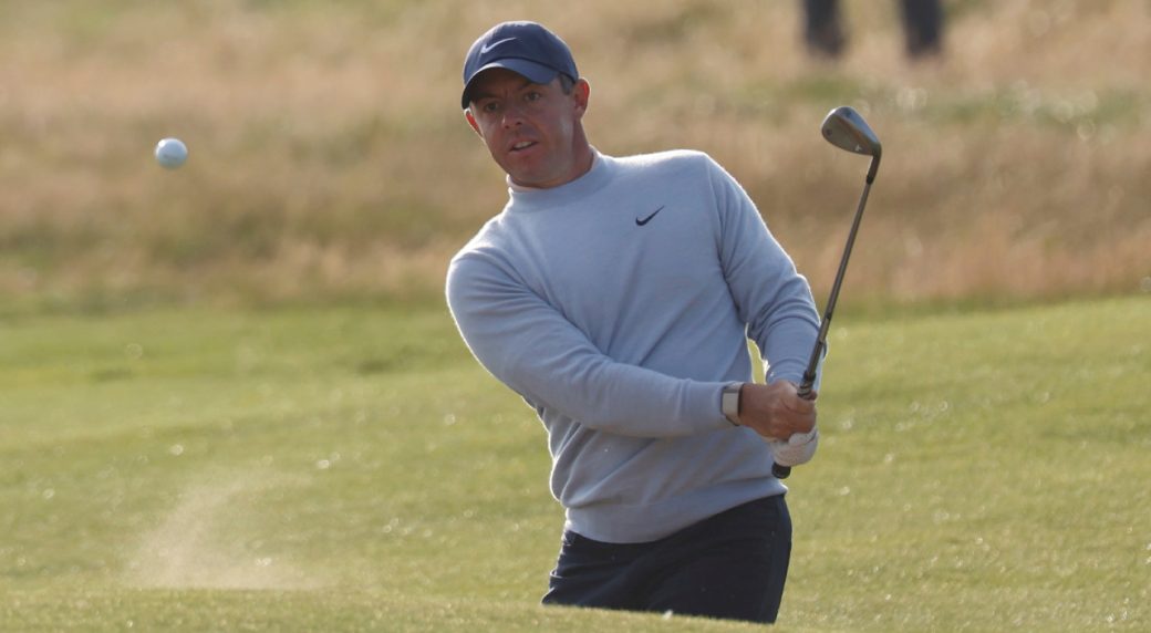 Bunker save at the last hole helps McIlroy stay alive at the Open ...