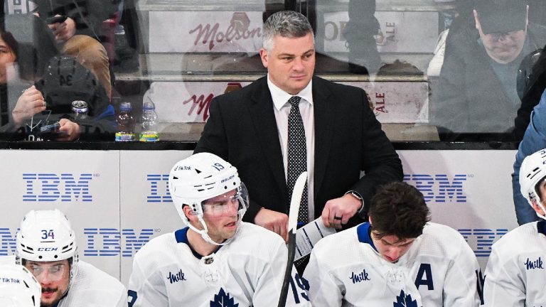 Toronto Maple Leafs head coach Sheldon Keefe. (Graham Hughes/CP)