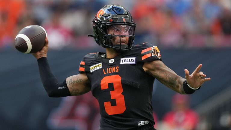 B.C. Lions quarterback Vernon Adams Jr. passes during the first half of a CFL football game against the Montreal Alouettes, in Vancouver, B.C. (Darryl Dyck/THE CANADIAN PRESS)