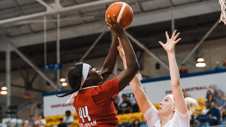 Olivia Cochran of the U.S. women's team shoots the ball during the gold medal game at GLOBL JAM on Sunday, July 16, 2023, at Toronto's Mattamy Athletic Centre. (Canada Basketball)