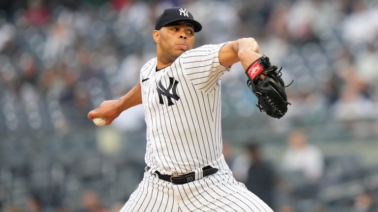 New York Yankees' Jimmy Cordero pitches during the sixth inning in the first baseball game of a doubleheader against the Chicago White Sox, Thursday, June 8, 2023, in New York. (Frank Franklin II/AP Photo)