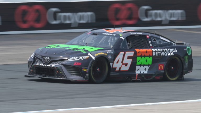 Tyler Reddick steers his car during the Crayon 301 NASCAR Cup Series race, Monday, July 17, 2023, at New Hampshire Motor Speedway, in Loudon, N.H. (Steven Senne/AP)