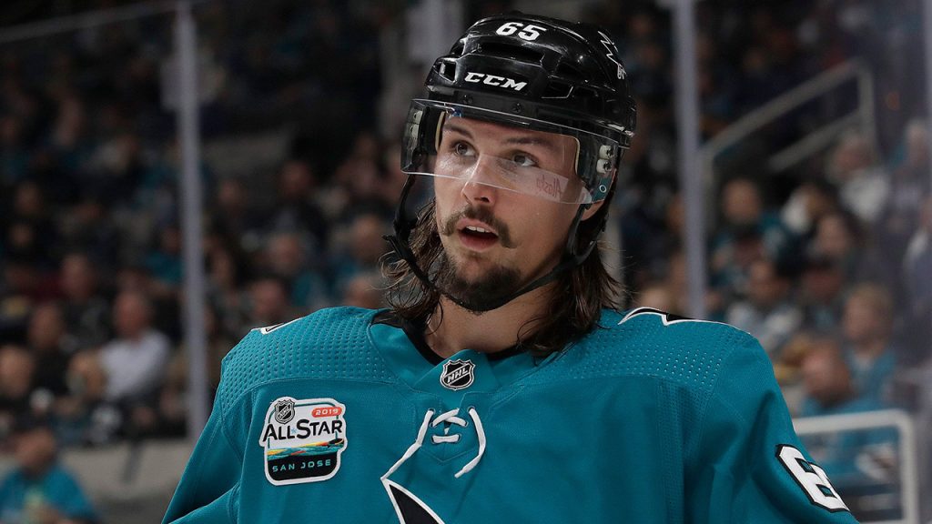 Erik Karlsson unveils new San Jose Sharks jersey in surprise