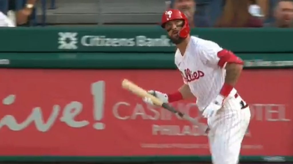 Phillies rookie Weston Wilson homers in first MLB at-bat - CBS