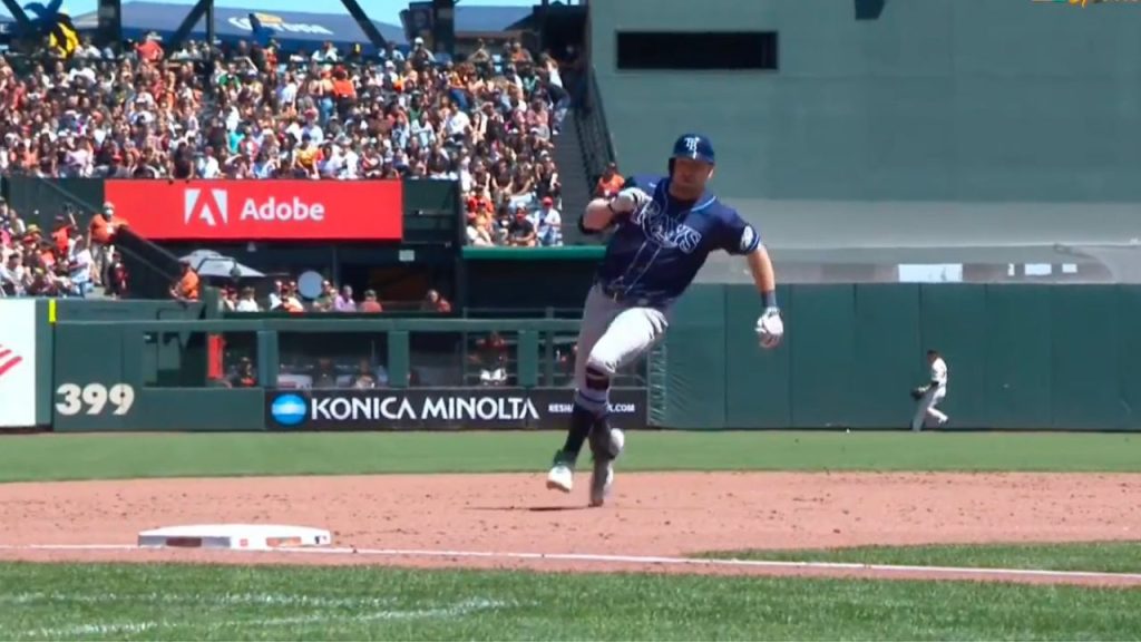 Bizarre Bounce Helps Tampa Bay Rays' Luke Raley Hit Viral Inside-the-Park  Home Run - Fastball