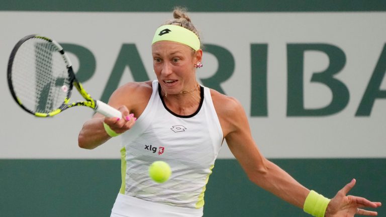 Yanina Wickmayer from Belgium is seen in this file photo from Saturday, July 29, 2023. (Czarek Sokolowski/AP) 