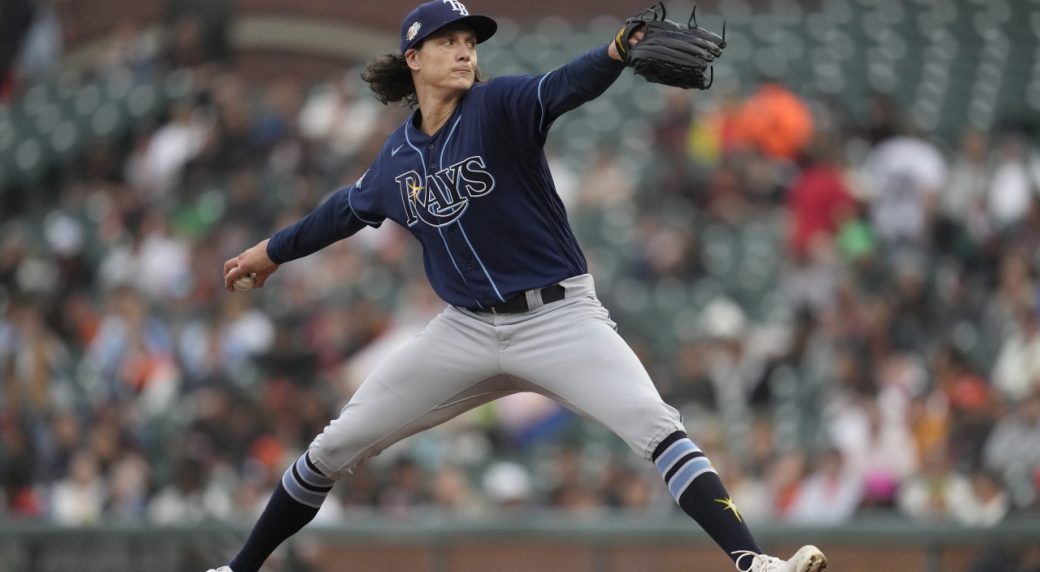 Glasnow strikes out seven as Rays offence rolls Giants