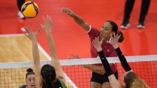 Gray leads Canada past Ukraine in women&#8217;s volleyball Olympic qualifier