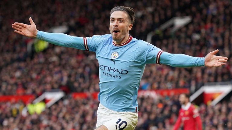 Manchester City's Jack Grealish. (Dave Thompson/AP)