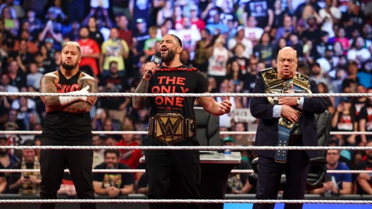 After nearly 1,100 days as a WWE champion, Roman Reigns faces down another challenger at SummerSlam — his cousin, Jey Uso. (Photo courtesy of WWE)