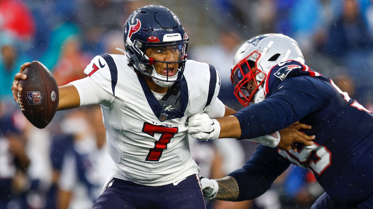 No. 2 pick C.J. Stroud struggles in his preseason debut as the Texans beat  the Patriots 20-9