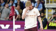 Man City&#8217;s De Bruyne out for &#8216;three or four months&#8217; with hamstring injury