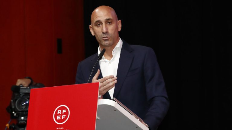 Luis Rubiales, the former president of the Spanish soccer federation. (Real Federación Española de Fútbol/Europa Press via AP)