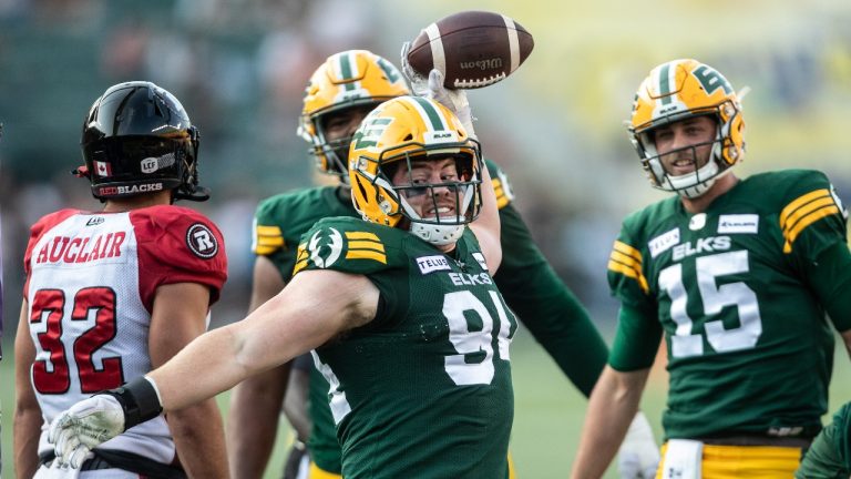 Jake Ceresna is getting acclimated to life as a Toronto Argonaut after being traded to the East Division club in January by the Edmonton Elks. (Jason Franson/CP)