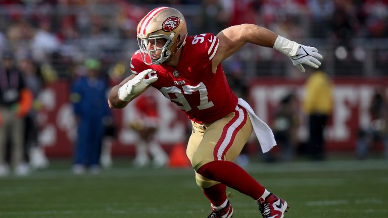 San Francisco 49ers defensive end Nick Bosa (97). (Scot Tucker/AP)