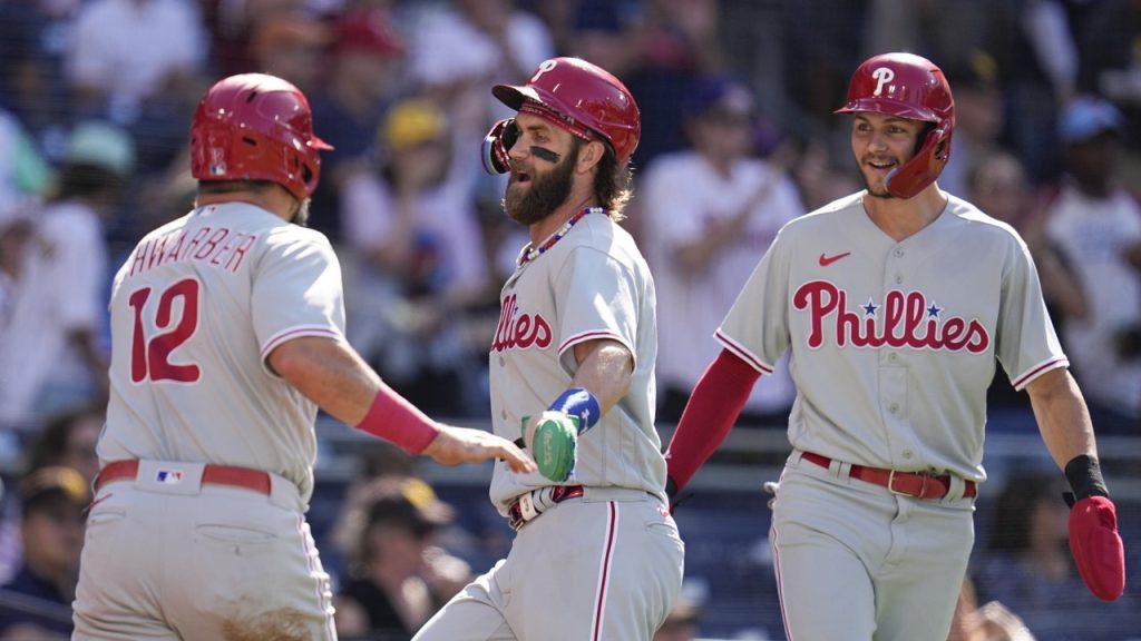 Harper and Castellanos Turn to Braves Legend Coach Prime for Luck as  Phillies Shine in Pivotal NLDS Matchup