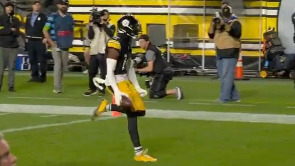 Antonio Brown makes one-handed circus catch (GIF)