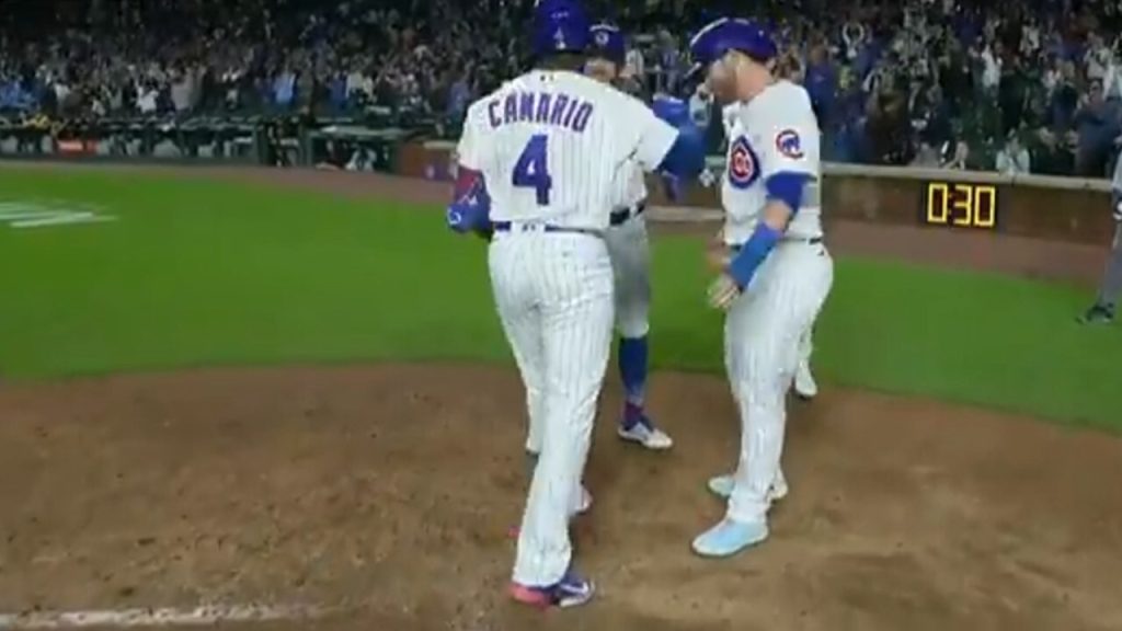 Game Highlights: Canario Crushes Grand Slam for 1st MLB Home Run, Cubs Win  14-1