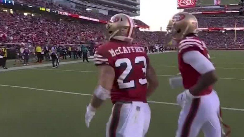 Watch: 49ers RB Christian McCaffrey hauls in impressive TD catch vs. Rams