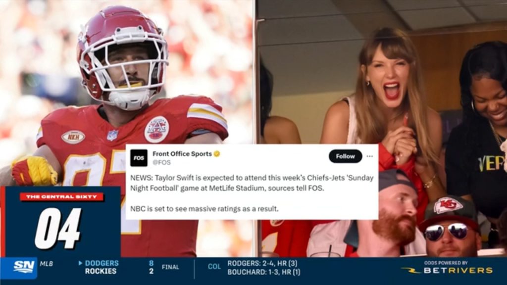 Taylor Swift boosts NFL Sunday ratings for NBC