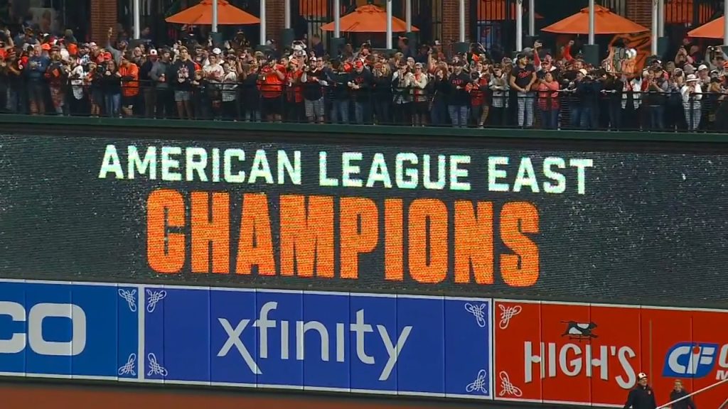 Baltimore Orioles clinch AL East title with 100th win of the season