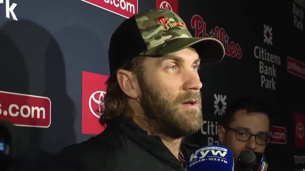 Voorhees boy gets Bryce Harper's helmet thrown into stands after