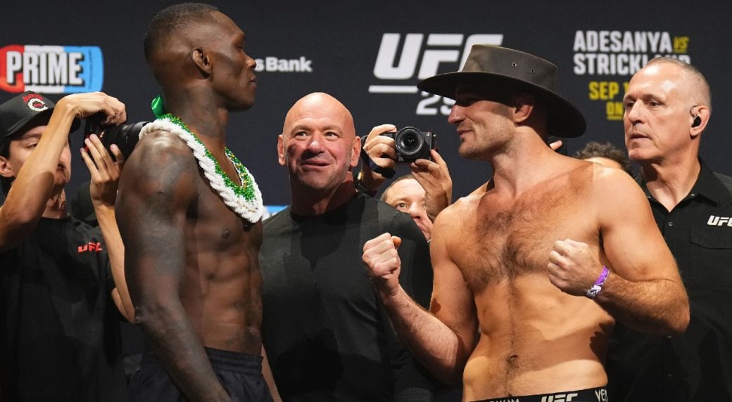 Sean Strickland upsets Israel Adesanya to take middleweight belt at UFC 293