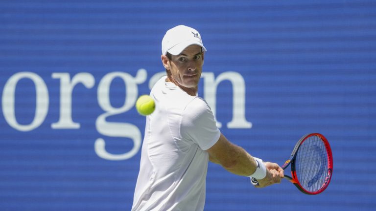 Andy Murray, of Great Britain, during the second round of the U.S. Open tennis championships, Thursday, Aug. 31, 2023, in New York. (Mary Altaffer/AP)