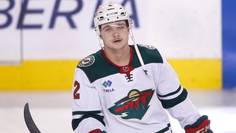 Minnesota Wild defenceman Calen Addison. (Larry MacDougal/CP)