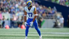 Rams WR Puka Nacua exits vs. Lions with knee injury