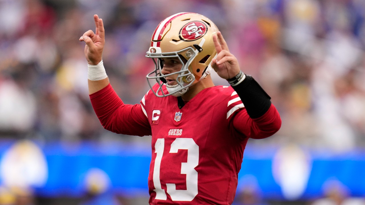 2 late turnovers push 49ers past Rams, Nacua sets rookie record