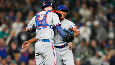 García, Dunning push Rangers to the brink of a playoff berth in a 5-0 win  over the Angels, Sports