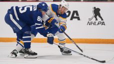 Timmins has two goals, two assists to lead Maple Leafs over Sabres