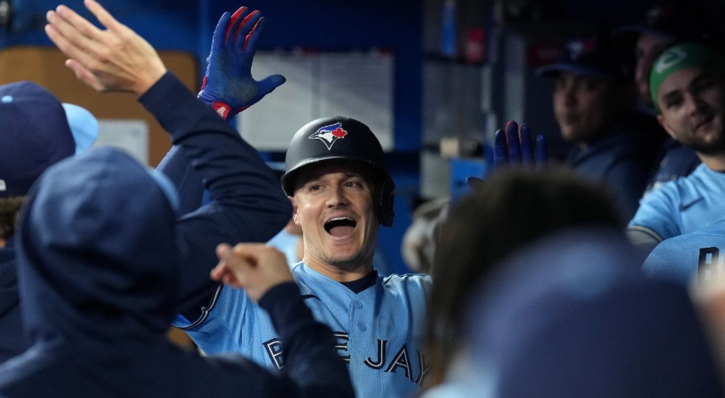 Blue Jays celebrate postseason clinch after win over Red Sox