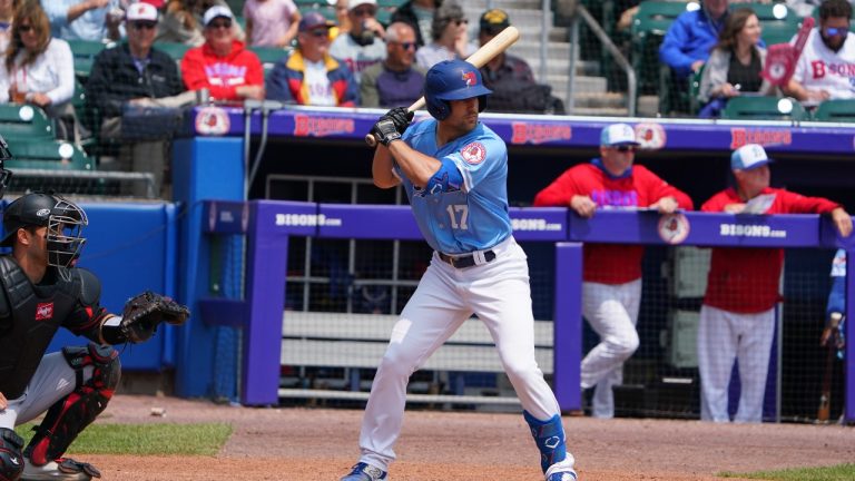 Buffalo Bisons catcher Jamie Ritchie in triple-A action with the team. (Buffalo Bisons photo)