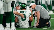 Jets QB Aaron Rodgers ruled out for season with torn Achilles