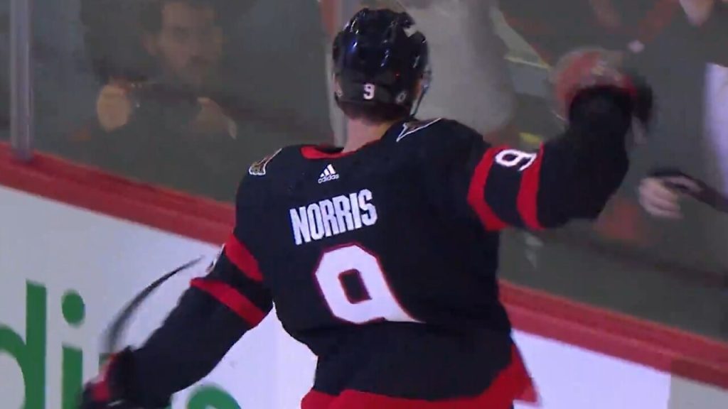 Senators' Norris scores to finish off beauty passing play in first