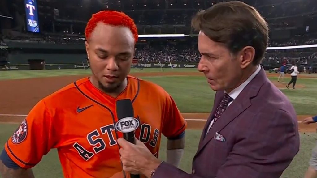 Astros fan totally makes up for interference with incredible interview