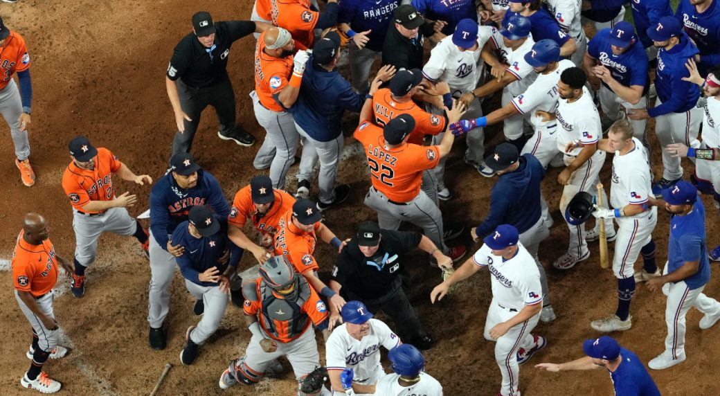 MLB tosses Astros' Bryan Abreu for two games for throwing at Rangers'  Adolis García - The Boston Globe