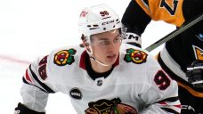 &#8216;Fit right in&#8217;: Bedard looks good in NHL debut for victorious Blackhawks