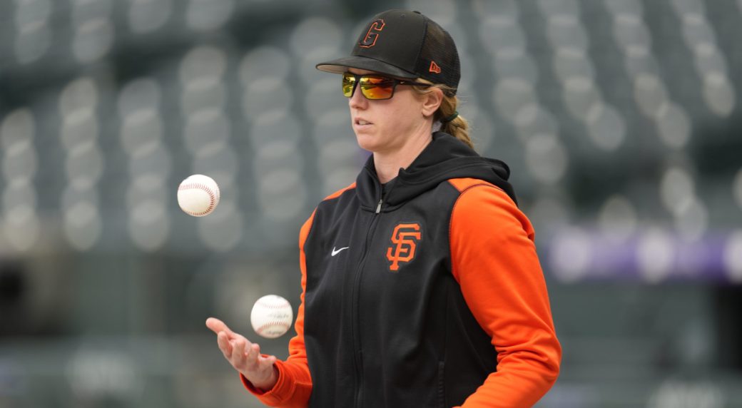 Alyssa Nakken took over as the first base coach for the San