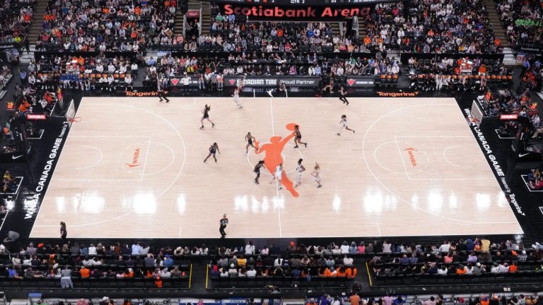 The Chicago Sky take on the Minnesota Lynx  in WNBA preseason basketball action in Toronto on Saturday May 13, 2023. (Chris Young/CP)