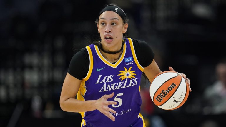 The Los Angeles Sparks signed Dearica Hamby to a contract extension through the 2025 season on Thursday. (Abbie Parr/AP)